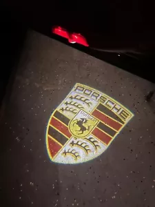 PORSCHE 2014-2024 Macan 2011-2017 Cayenne Door Courtesy Light LOGO Set 2 - Picture 1 of 6