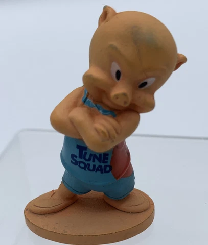 2" PVC Porky Pig Tune Squad Space Jam Figure Folded Arms Marked c & WBEI (s21) Cover