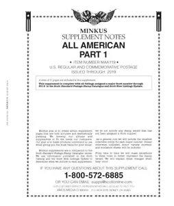 MINKUS 2019 ALL-AMERICAN PART 1 SUPPLEMENT ***WE HELP OUR VETERANS*** - Bild 1 von 4