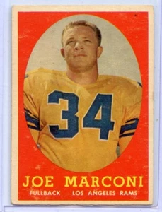 1958 Topps FB Joe Marconi Los Angeles Rams #63 ⭐️💥🎯 En muy buen estado - Imagen 1 de 2