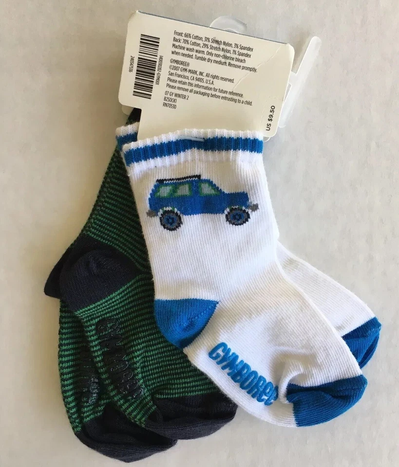NUEVO CON ETIQUETAS Calcetines Gymboree High Altitude 6-12 Meses Azul Jeep y Verde Azul Marino Rayas Foto 1 de 1