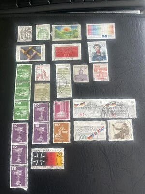 West Germany 1980-1985 Used 16 Stamps,2 Blocks Of 3,3 Blocks Of 2, F/VF - Image 1 of 4