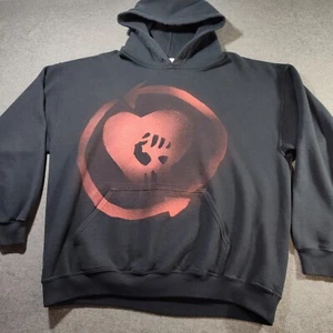 Rise Against 90s hoodie vintage size XL Y2K Size Rock Band Sweatshirt Black - Picture 1 of 11