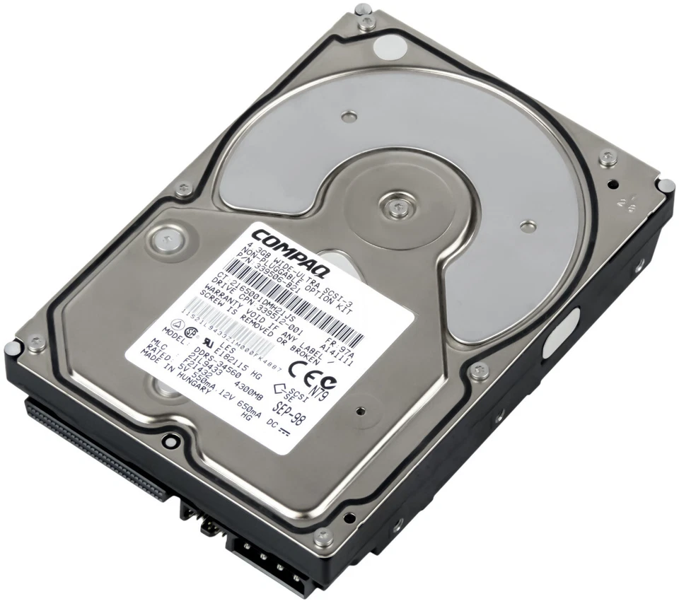 Disque Dur Compaq 339506-B21 DDRS-34560 4.3GB 7.2K SCSI 3.5'' - Image 1 of 3