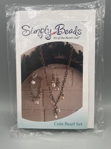New Annie's Simply Beads Kit of the Month Jewelry Coin Pearl Set BD032 Necklace - Picture 1 of 2
