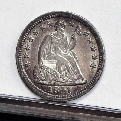 1841 Seated Half Dime - Ch UNC Details, Lightly Toned (#60122-L) - Image 1 of 4