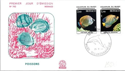 Monaco SC# 1540 FDC 1986 Fishes - A03003 - Image 1 of 2