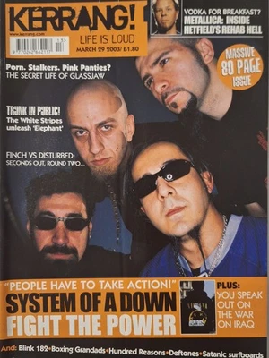 Kerrang (Mar 2003) System of a Down/Metallica/3 Doors Down/Finch/Shadows FallVG+ - Image 1 of 4