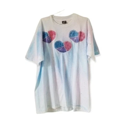 复古 80 年代 Fruit of the Loom 领带染心衬衫尺寸 XXL — 第 1/4 张图片