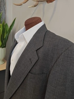 🇺🇲 Hart Schaffner Marx Hombres 41R Gris Dos Botones Lana Código Deportivo Hecho en EE. UU.  Foto 1 de 4