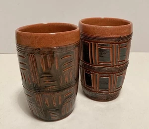 Bicchieri vintage Hal Lasky Porto Rico studio ceramica metà secolo ceramica moderna - Foto 1 di 12