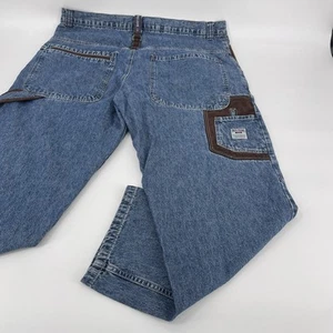 Vintage PACO Carpenter Pants 44 Blue Jean Baggy Hip Hop Rap Y2K Skater 44x32 90s - Picture 1 of 22