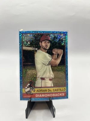 2025 Topps Heritage - Adrian Del Castillo #270 Chrome Light Blue Sparkle RC - Image 1 of 2