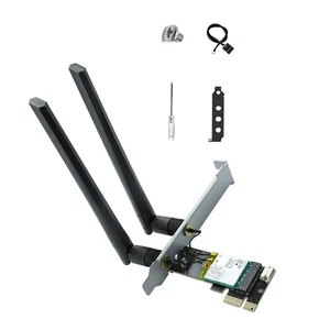 WiFi Adapter PC TRI- Band 2.4G+5.8G+6G 6E Network Bluetooth Wireless PC Adapter - Photo 1/9