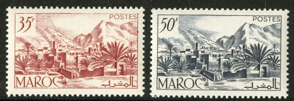 French Morocco   1950   Scott # 259-260   Mint Lightly Hinged Set - Image 1 of 1
