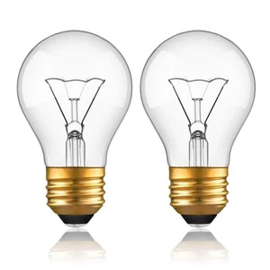 Appliance Oven Light Bulb, High Temp 300 °C Resistant,(2 Pack) A15/E26/120V/4... - Picture 1 of 7