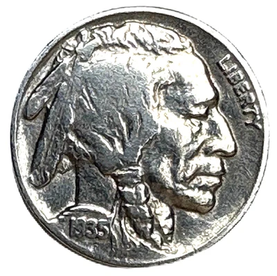 United States 1935 Buffalo Nickel Philadelphia  Details Possibly Cleaned KM 134 - Image 1 of 2