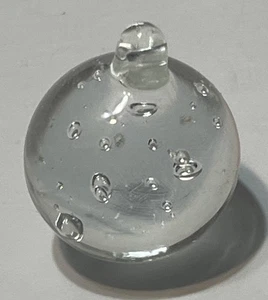 Clear Murano Bubble Art Glass Chandelier Ball Or Suncatcher  - Picture 1 of 3