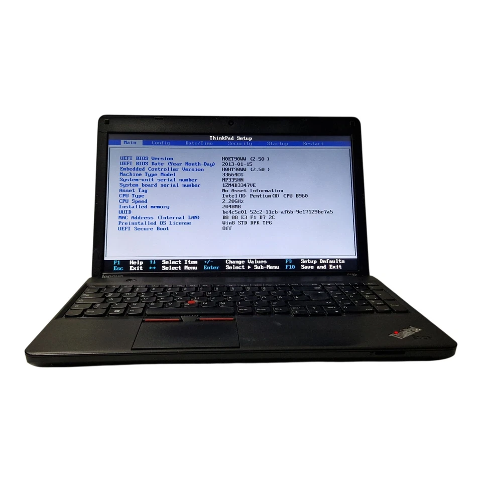 Lenovo THINKPAD Edge E530c – Intel Pentium B960 – 15,6 " – 2 GB RAM - Difetto - Immagine 1 di 4