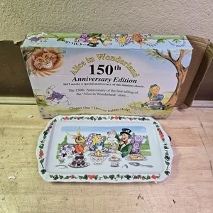 Alice In Wonderland 150th Anniversary 12”x6” Cookie Serving Tray By Paul Cardew - Picture 1 of 2