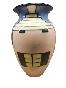 Art Deco Design Bermuda Clayworks Vase 10in Tall 5in At Mouth 3in At Base - Picture 1 of 12