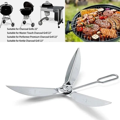 22-1/2-Inch One-Touch Cleaning System Kit for Weber Grill Parts for Kettle 22" - Image 1 of 4