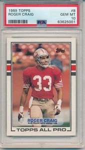 1989 Topps Roger Craig (#08) PSA10 PSA - Foto 1 di 2