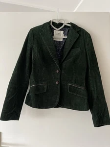 HM BLAZER CORD GRÜN GR:38/ S-M Super Details Wie Neu Gefüttert Sehr Edel - Bild 1 von 16