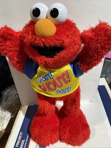 Vintage Sesame Street Workshop Fisher Price14" Elmo Shout Plush Dance Sing Works - Picture 1 of 8