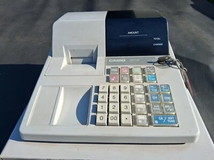 Casio 140 CR elektronische Registrierkasse - weiß schön inklusive Schlüssel - Bild 1 von 4