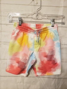 Art Class Girls Sleep Shorts Sweat Shorts Size XS (4-5) Tye Dye Flame Resistant - Picture 1 of 6
