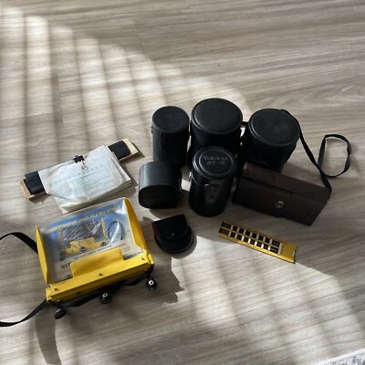 Lote de 6 estuches vintage para cámara y lentes Canon, Tokina + bolsa para cámara submarina Foto 1 de 4