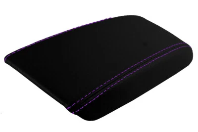 Cubierta de tapa de consola de cuero para Nissan Silvia 240SX 1989-1993 puntada púrpura Foto 1 de 4