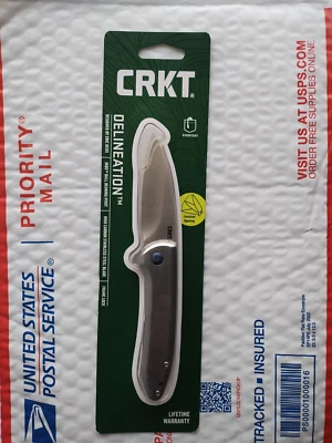 Autêntica Nova Faca Dobrável Crkt 5385 Delineação Abertura Assistida Rolamento de Esferas - Imagem 1 de 2