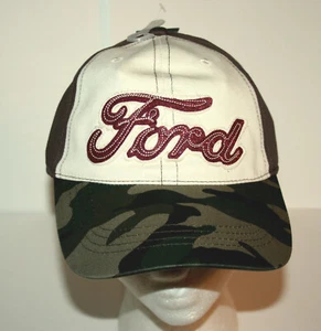Unique Camo Ford Automotive Car Womens Sparkle Baseball Cap Hat New OSFM - Picture 1 of 1