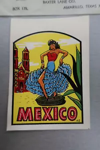 VINTAGE MEXICO NEW WATER DECAL - Picture 1 of 2