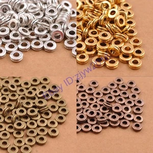 Großhandel 100 St. Tibetisches Silber Charms Zwischenring Perlen Schmuck Teile 6mm L3039 - Bild 1 von 2