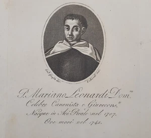Ritratto Ortolani 1819: Padre Mariano Leonardi Celebre Canonista e Giureconsulto - Picture 1 of 7