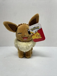 BNWT Pokemon Winking Eevee Small 8" Plush Toy Brand New - Picture 1 of 5