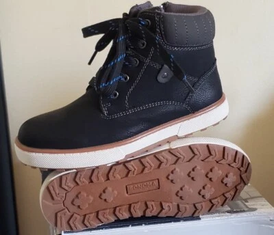 Botas Sonoma Goods For Life para niños tiro bajo talla 13 espuma viscoelástica negro gris ribete Foto 1 de 4