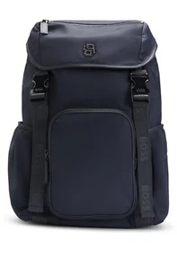 BOSS SELECTED BY SHOHEI OHTANI Multi-pocket backpack with Double B monogram trim - Picture 1 of 5