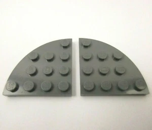 LEGO x2 DkStone Plate Round Corner 4x4 Réf 30565 - Imagen 1 de 1