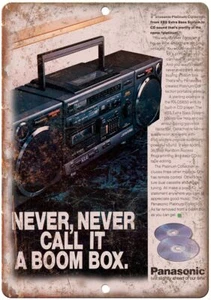 Panasonic Boombox Ghetto Blaster Riproduzione Vintage Insegna Metallo D26 - Foto 1 di 2