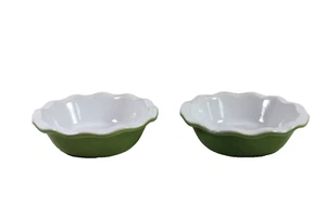 Set of 2 Emile Henry for Williams Sonoma Mini Pie Dishes France 5.5" Green - Picture 1 of 6