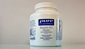 Pure Encapsulations Betaine HCl Pepsin Digestive Enzymes Supplement 250 Capsules - Picture 1 of 5