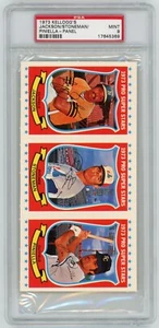 1973 Kellogg's Panel 23 24 25 Reggie Jackson Stoneman Lou Piniella PSA 9 come nuovo - Foto 1 di 2