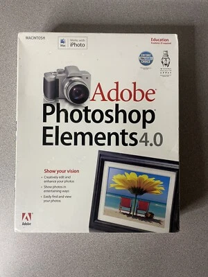 2006 Adobe Photoshop Elements 4.0 for Mac Brand NEW Sealed - Image 1 of 4