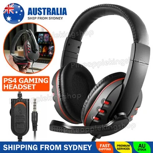 Gaming Headset Wired Headphones with Mic Fit For Xbox PS4 PS5 Nintendo Switch AU - Picture 1 of 9