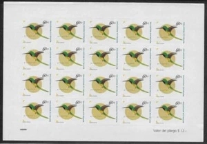 Argentina Stamps 1998 Birds Hummingbird Complete Self Adhesive Sheet CV USD 66 - Picture 1 of 2
