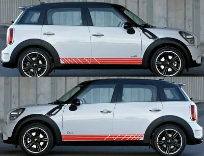For Mini Cooper F60 R50 R56 f56 under body door stripe sticker simple pattern - Image 1 of 4